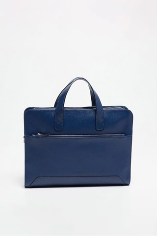 Leren Aktetas Lupo - Marineblauw