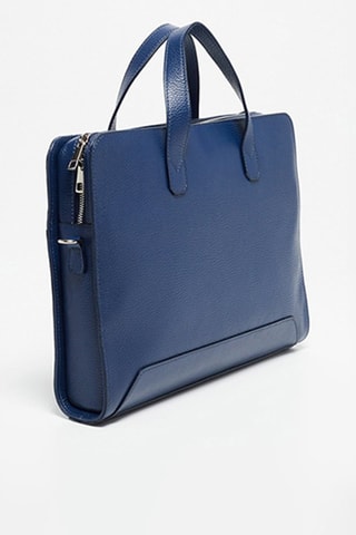 Leren Aktetas Lupo - Marineblauw