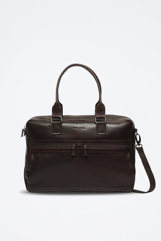 Porta-documentos em couro Donatello - Castanho