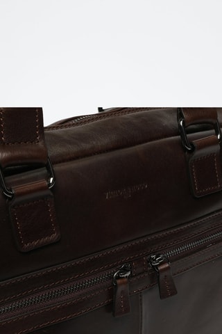 Porta-documentos em couro Donatello - Castanho