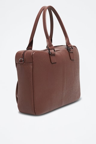 Porta-documentos em couro Sandro - Castanho