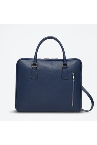 Leren Schoudertas Davide   - Blauw