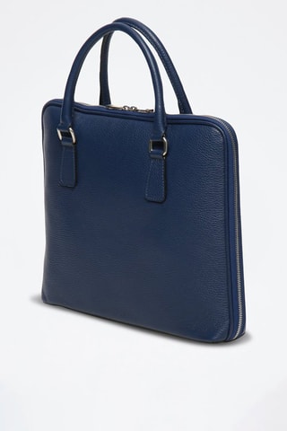 Leren Schoudertas Davide   - Blauw