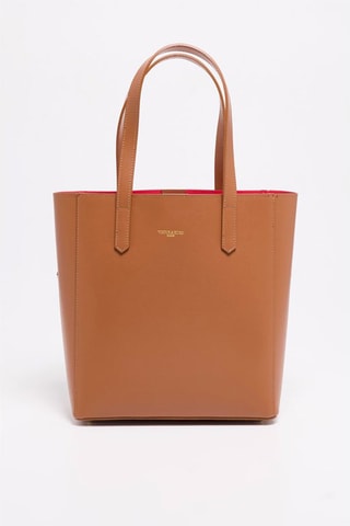 Mala shopper em couro Bold - Castanho