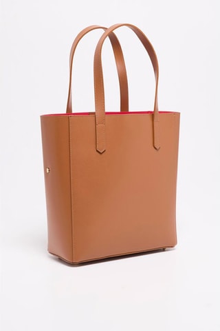 Mala shopper em couro Bold - Castanho