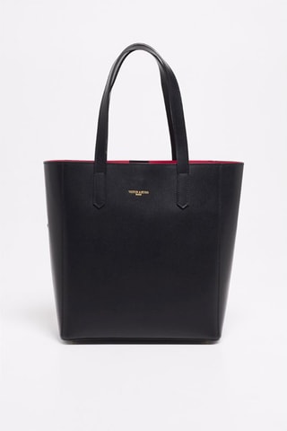 Mala shopper em couro Bold - Preto