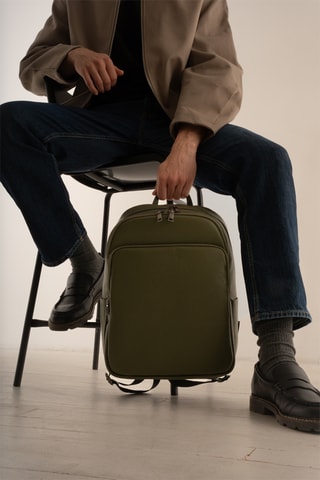 Mochila de couro Aldo - Verde