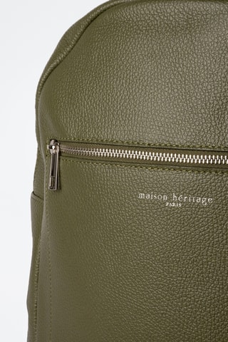 Mochila de couro Mini Jonas - Verde