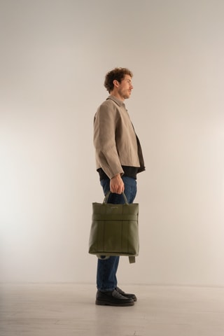 Mochila em couro Noel Fd  - Verde