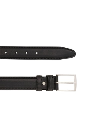 Cinto em couro Mini Mario - Preto