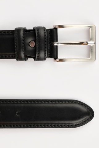Cinto de couro Mario - 125 cm - Preto