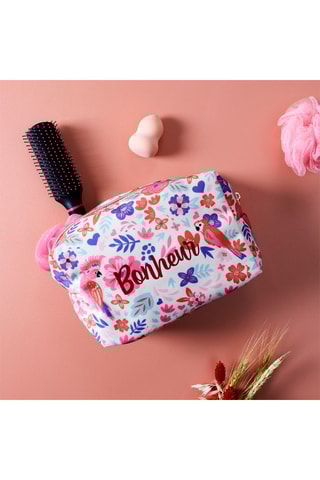 Trousse de toilette - Blanc et rose