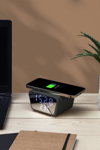 Réveil chargeur à induction Flyn - Noir