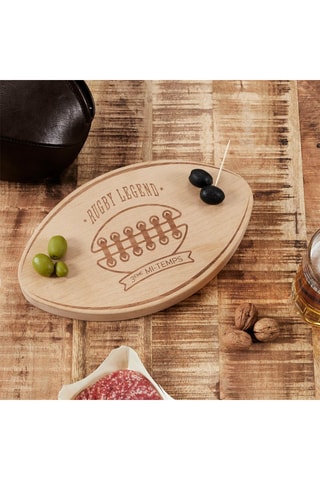 Planche apéro en hêtre 3ème mi-temps - 1,5 x 30 x 17 cm