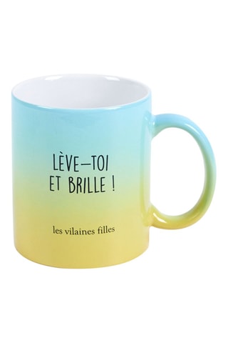 Mug tie & dye en grès Lève toi et brille - 8 x 8 x 9,6 cm
