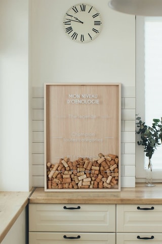 Cadre collectionneur de bouchons XXL - Marron - 46 x 65 x 6 cm