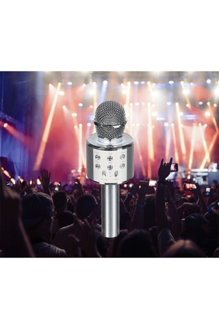 Micro enceinte karaoké sans fil - 3 W - Argenté