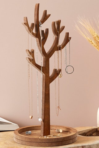 Porte-bijoux arbre en bois - Marron