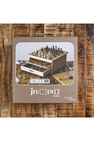 Jeu Deluxe 10-en-1 en bois - Dès 6 ans