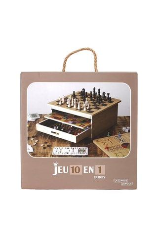 Jeu Deluxe 10-en-1 en bois - Dès 6 ans