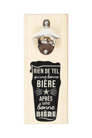 Décapsuleur mural aimanté en pin - 8 x 20 x 4 cm