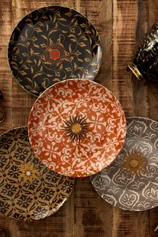 4 assiettes plates en porcelaine Palazzo - 20 cm