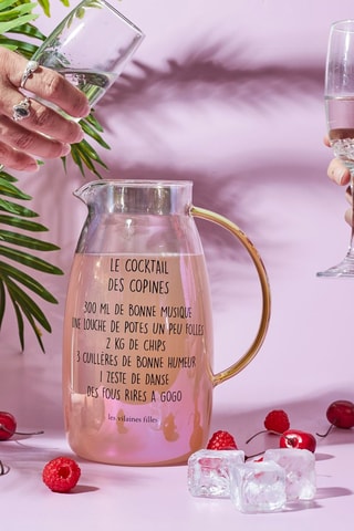 Pichet iridescent en verre borosilicate Cocktail des copines - 17.5 x 12.2 x 22.3 cm
