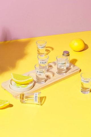 Coffret 6 verres à shot - Transparent et naturel