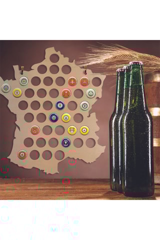 Carte de France capsules de bière - 38,2 x 0,4 x 39 cm