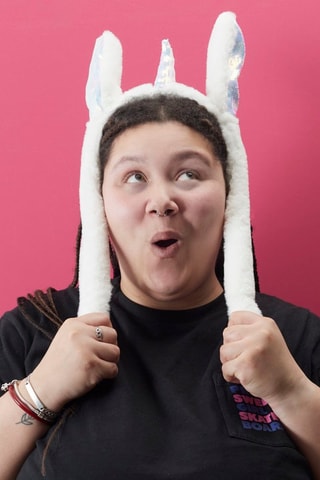 2 serres-têtes à oreilles - Marron et blanc