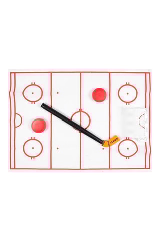 Jeu de toilettes hockey - 43 x 5,5 x 15,5 cm - Rouge