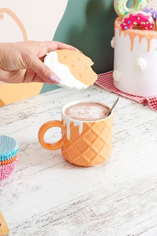 Mug en grès et acier inoxydable