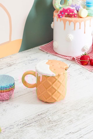 Mug en grès et acier inoxydable