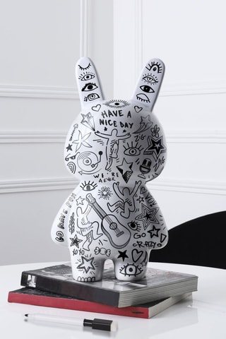 Sculpture en céramique - 25 x 48 x 19 cm - Blanc