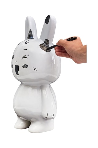 Sculpture en céramique - 25 x 48 x 19 cm - Blanc