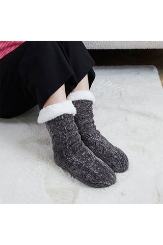 Chaussettes velours Chenille Alta - Gris