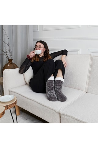 Chaussettes velours Chenille Alta - Gris