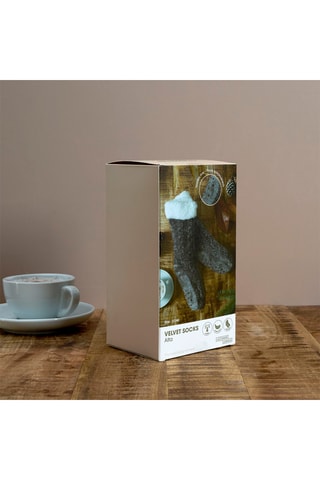 Chaussettes velours Chenille Alta - Gris