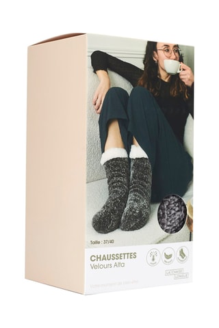 Chaussettes velours Chenille Alta - Gris