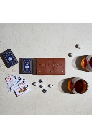 Pochette et étui de jeux de cartes et dés - Life is a Game