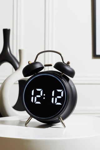 Réveil Rétro Digital - Noir