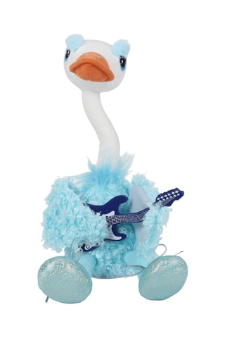 Peluche Autruche dansante Marylin - Bleu