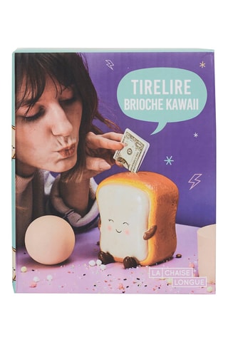 Tirelire Brioche en céramique - Marron