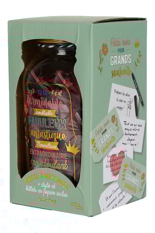 Bocal à messages pour la famille - 9,5 x 17,5 x 9,5 cm