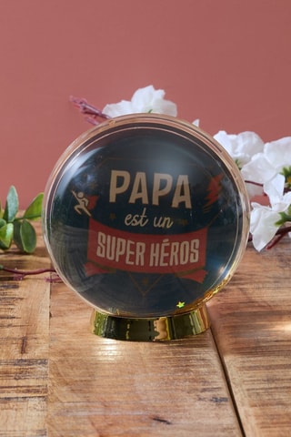 Boule à neige cadre photo "Papa" - Bleu