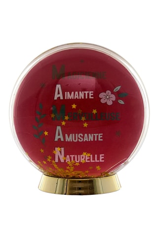 Boule à neige cadre photo "Maman" - Rouge