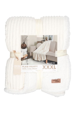 Plaid Velvety XXL - Ecru - 180 x 6 x 220 cm