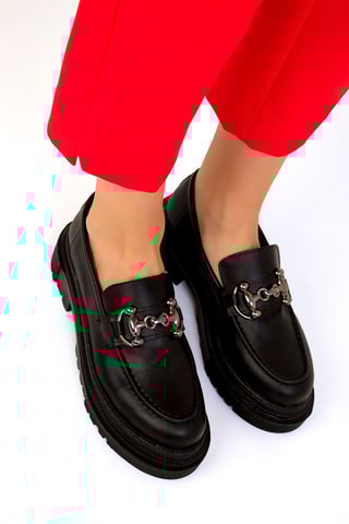 Mocassins com plataforma - Preto