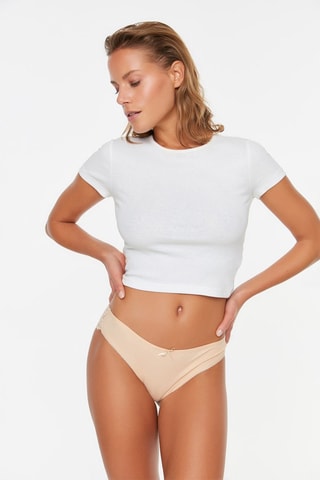 3 tangas - Bege e branco