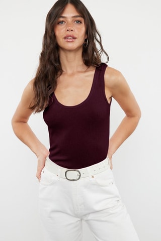 Camisola de alças - Bordô